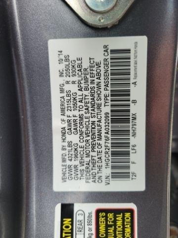 Honda Accord Sedan 4dr I4 CVT EX 2015