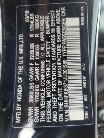 Honda Civic Type R Touring Manual 2018