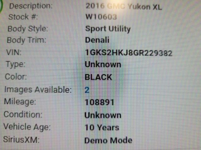 GMC Yukon XL 4WD 4dr Denali 2016