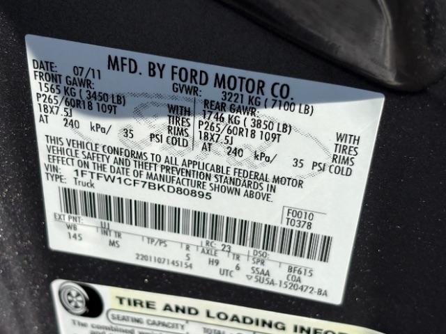 Ford F-150 2WD SuperCrew 145" Platinum 2011