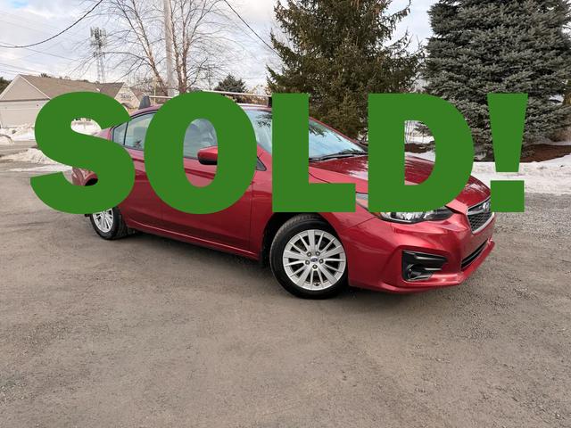 Red 2018 Subaru Impreza 2.0i Premium Sedan AWD Sedan All-Wheel Drive 7-Speed CVT
