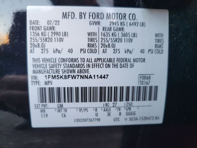 Ford Explorer Limited 4WD 2022