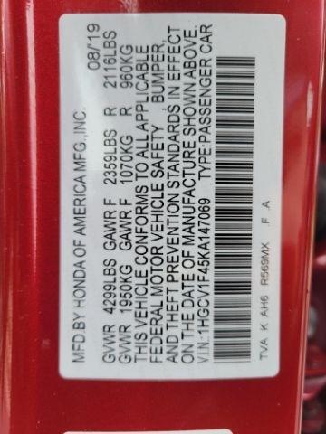 Honda Accord Sedan EX 1.5T CVT 2019