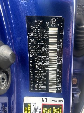 Toyota Corolla XLE CVT (Natl) 2019