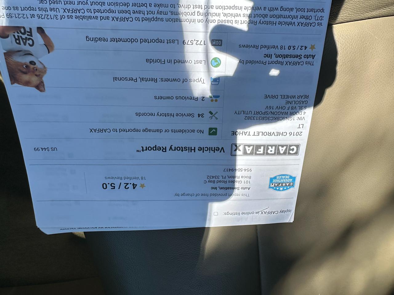 Chevrolet Tahoe LT 2WD 2016