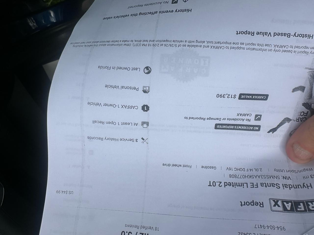 Hyundai Santa Fe Limited 2.0T 2019