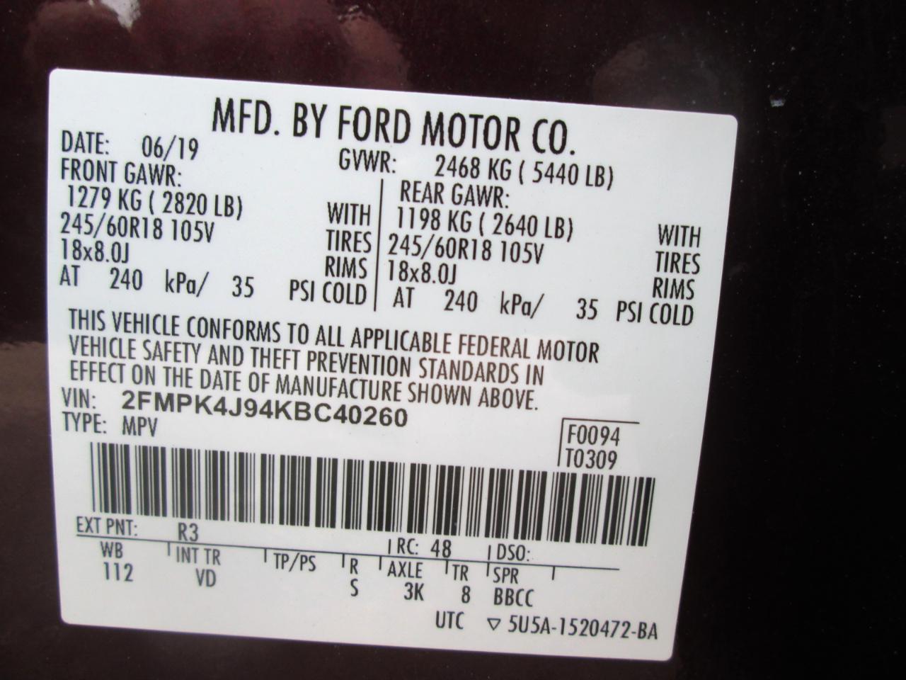 Ford Edge SEL AWD 2019