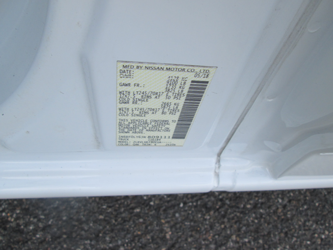 Nissan NV Cargo 2500 HD SV V6 High Roof 2018