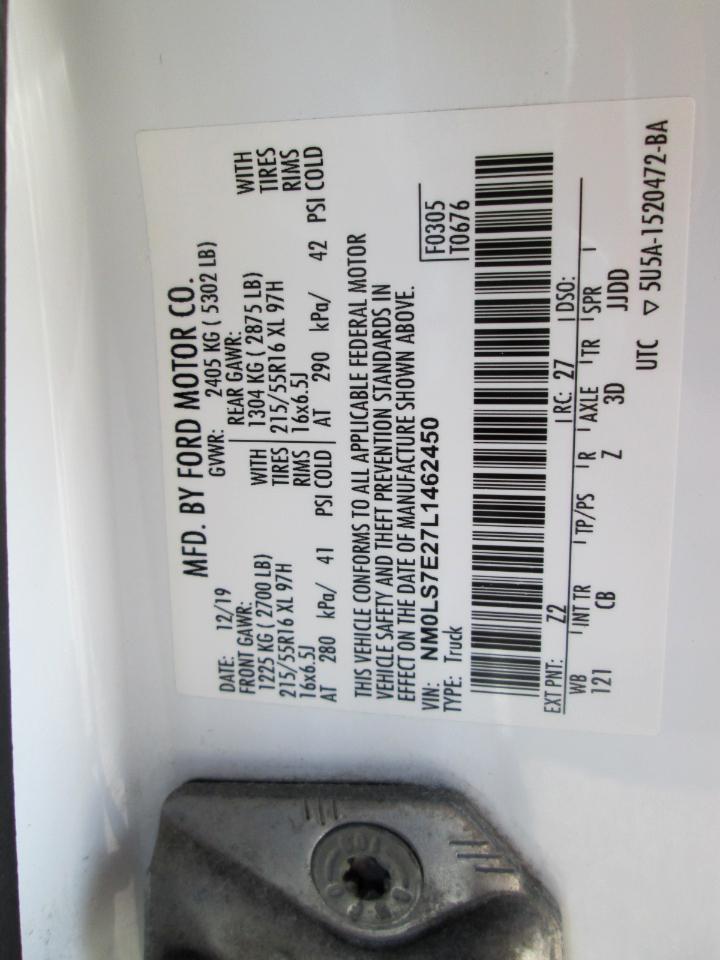 Ford Transit Connect Cargo Van XL LWB w/Rear 180 Degree Door 2020