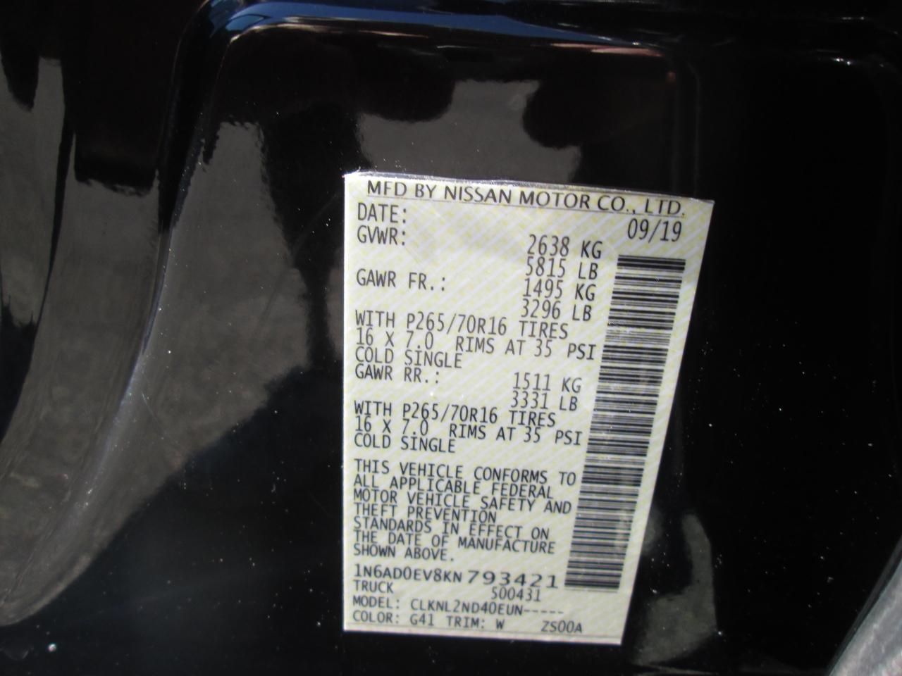 Nissan Frontier SV Crew Cab 5AT 4WD 2019