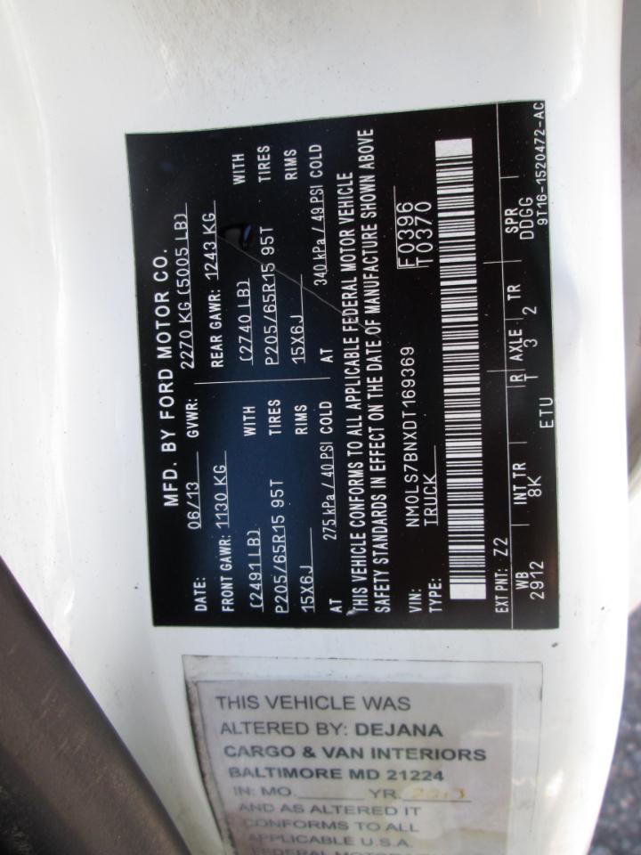 Ford Transit Connect XLT with Rear Door Glass 2013