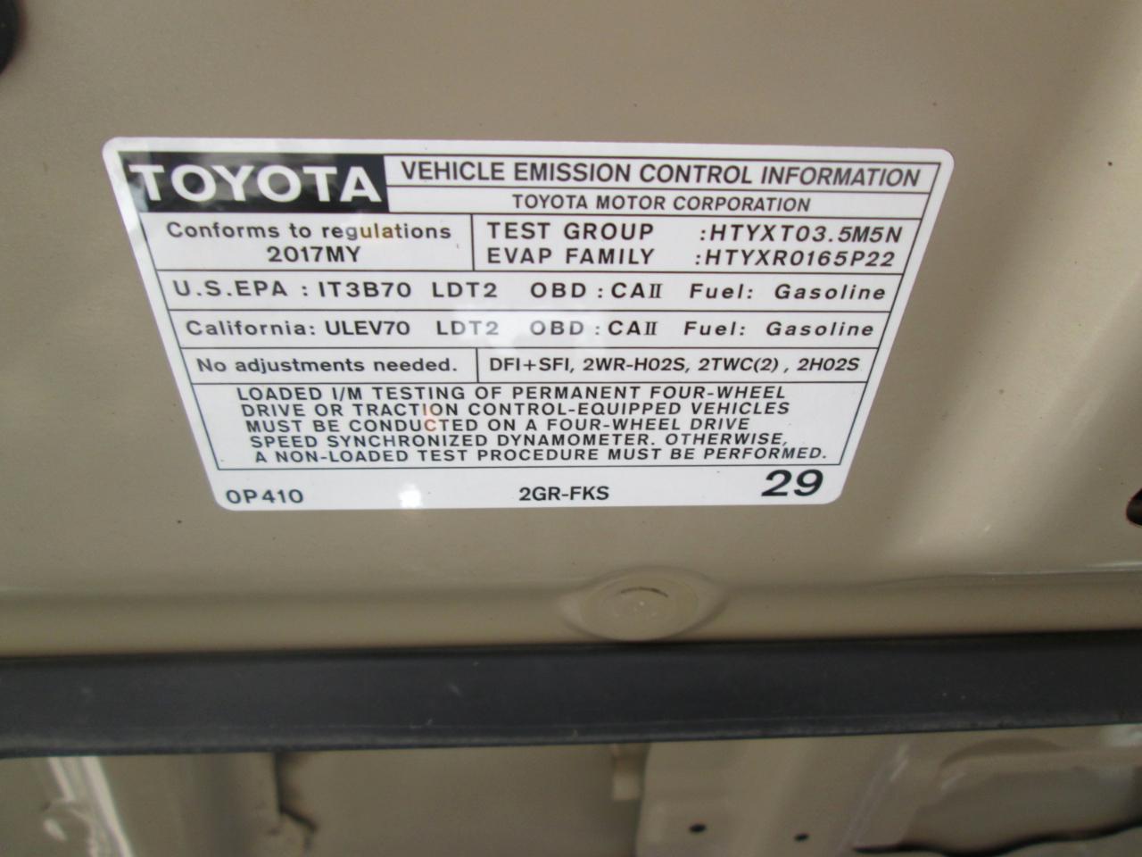 Toyota Tacoma SR5 Double Cab Long Bed V6 6AT 4WD 2017