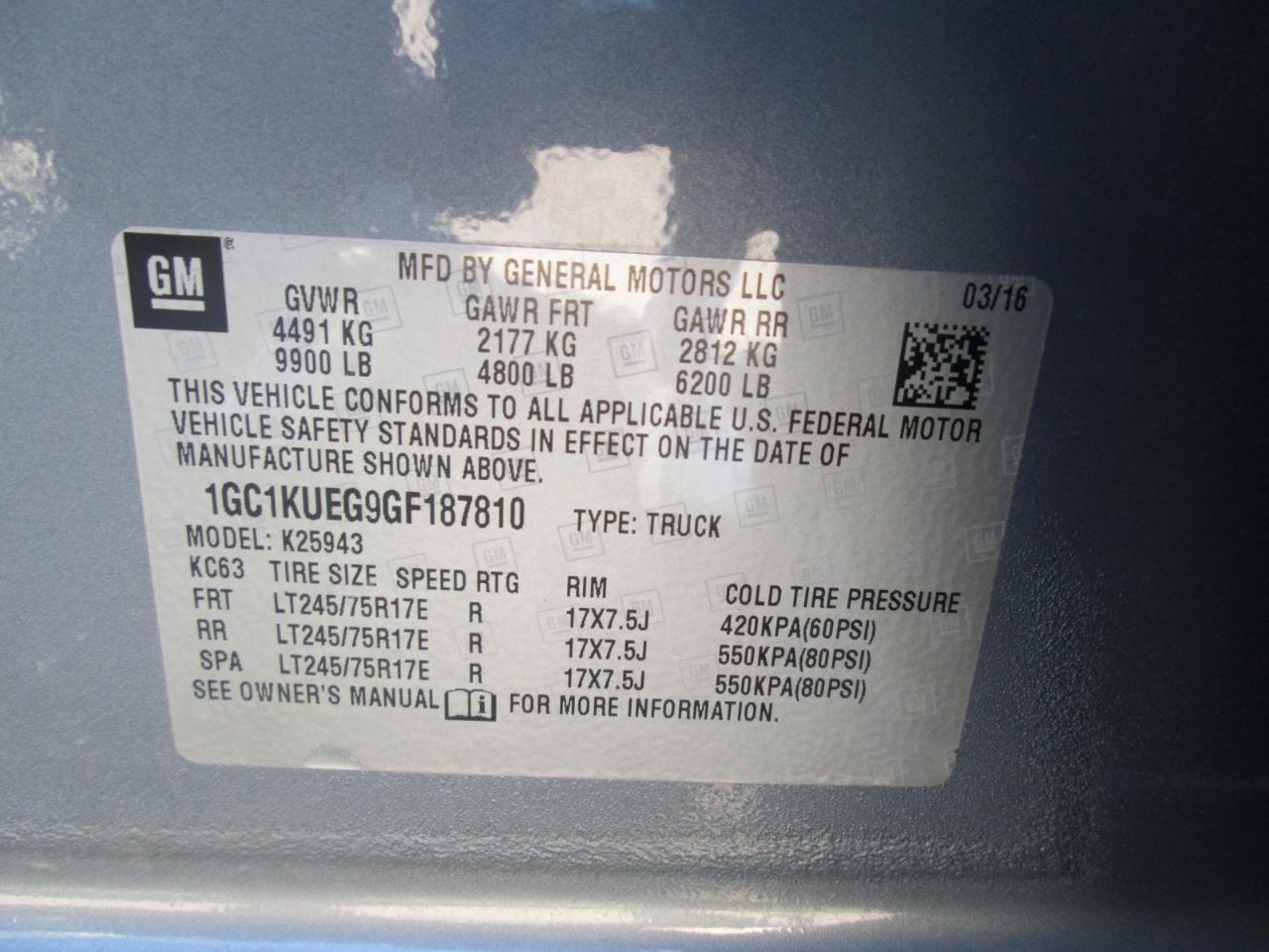 Chevrolet Silverado 2500HD Work Truck Crew Cab 4WD 2016