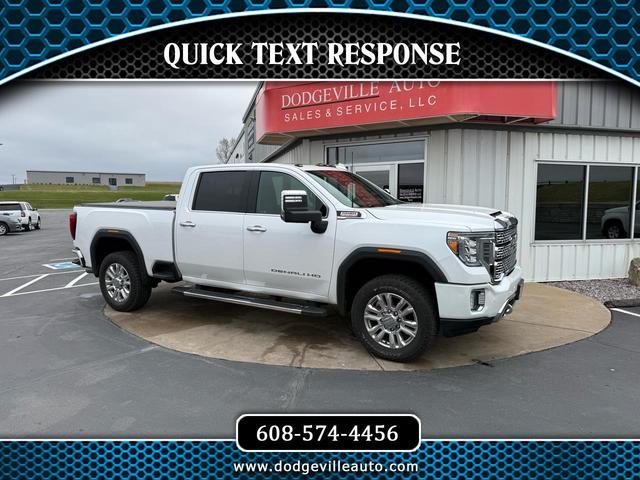 White 2020 GMC Sierra 3500HD Denali Crew Cab 4WD Pickup Truck Four-Wheel Drive Automatic