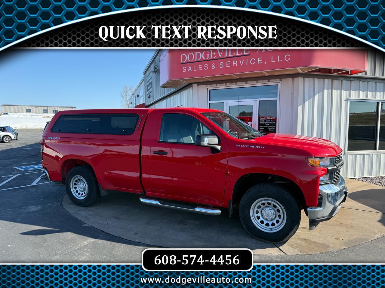 2019 Chevrolet Silverado 1500 4WD Reg Cab 140" Work Truck
