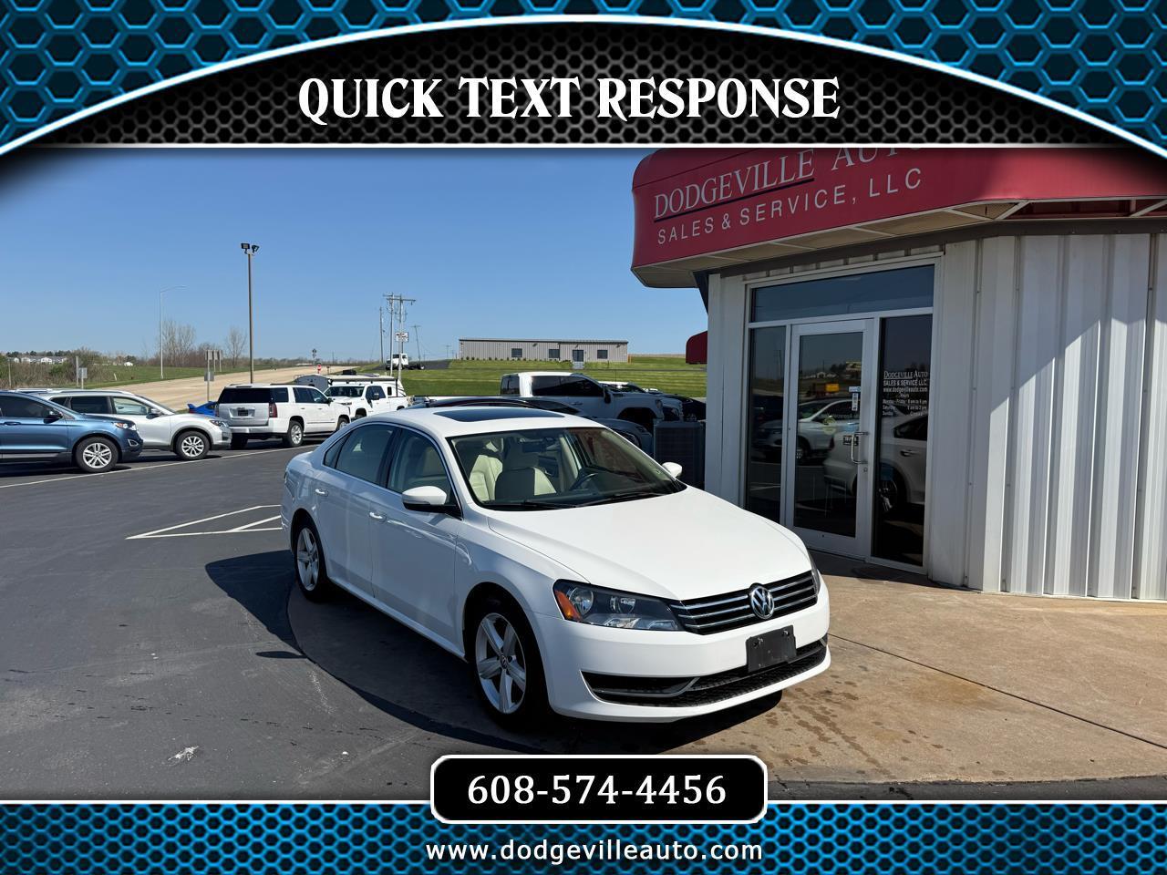 Volkswagen Passat 4dr Sdn 2.5L Auto SE 2013