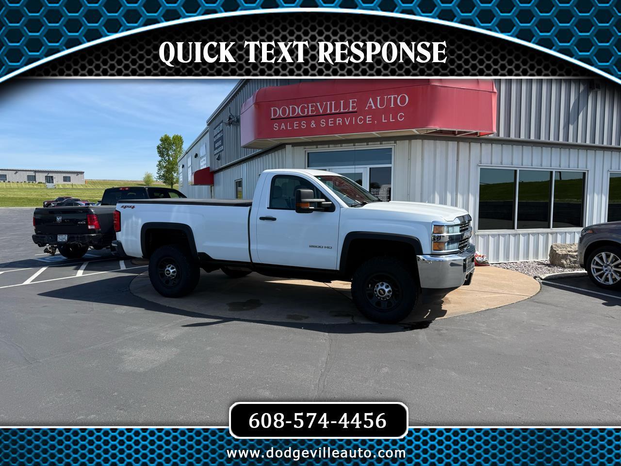 2015 Chevrolet Silverado 2500HD Built After Aug 14 4WD Reg Cab 133.6" Work Truck