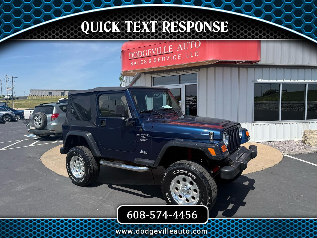 Jeep Wrangler 2dr Sport 2000