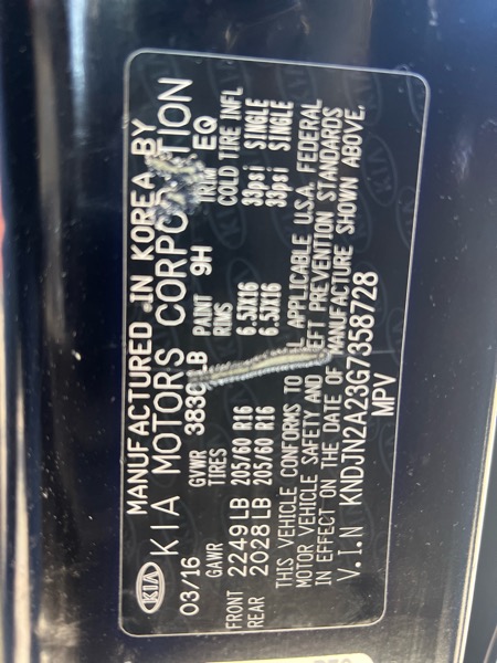 Kia Soul 5dr Wgn Man Base 2016