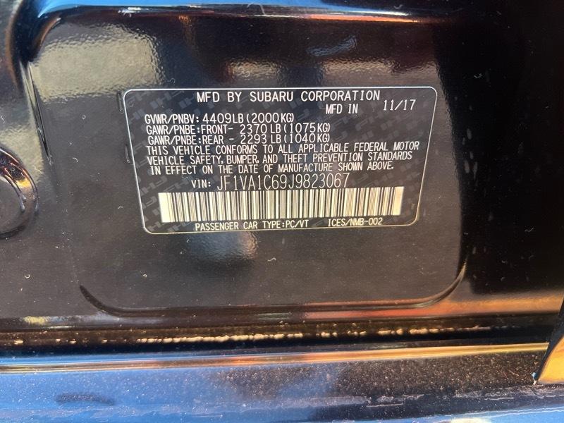 Subaru WRX Premium Manual 2018