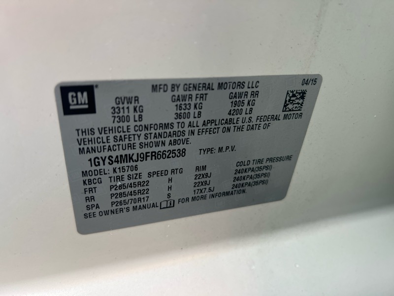 Cadillac Escalade 4WD 4dr Luxury 2015