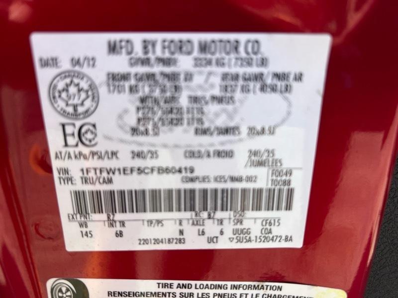 Ford F-150 4WD SuperCrew 145" FX4 2012