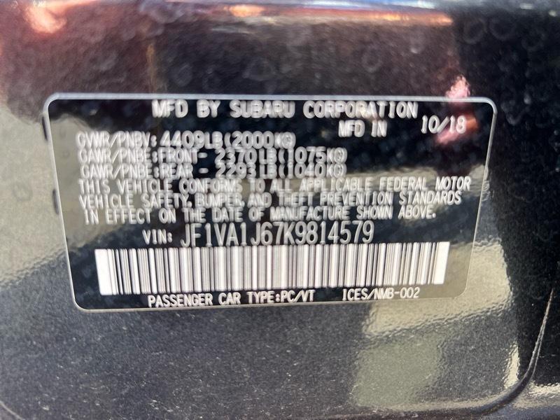 Subaru WRX Limited Manual 2019