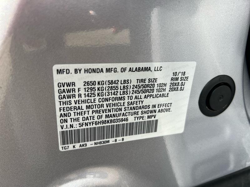 Honda Pilot Touring 8-Passenger AWD 2019