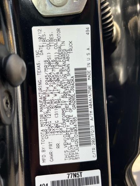 Toyota Tacoma 2WD Double Cab V6 AT PreRunner (Natl) 2013