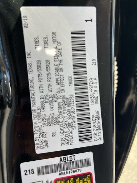 Toyota Tundra 4WD 1794 Edition CrewMax 5.5' Bed 5.7L (Natl) 2018