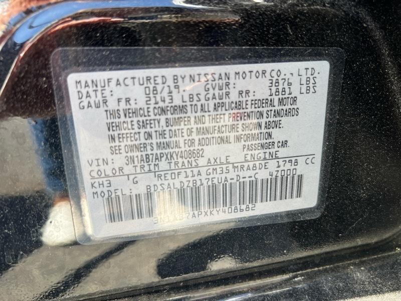 Nissan Sentra SV CVT 2019