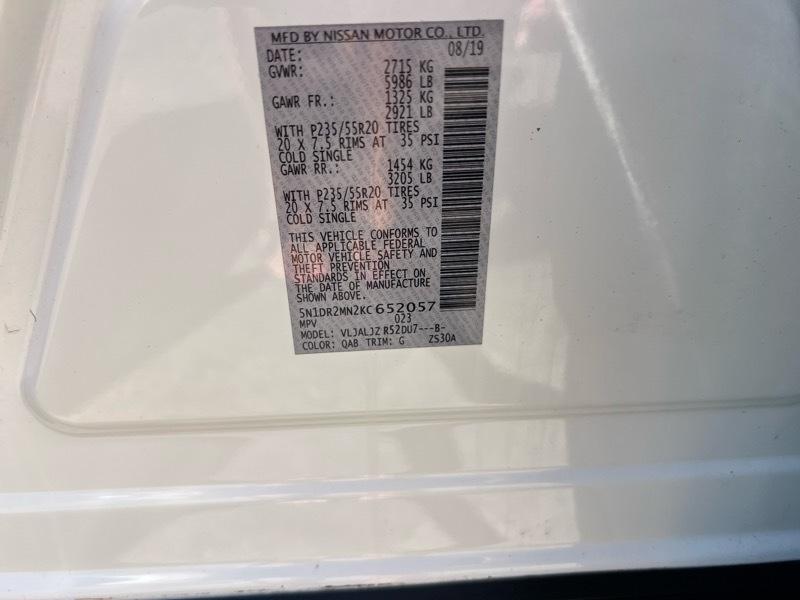 Nissan Pathfinder FWD Platinum 2019
