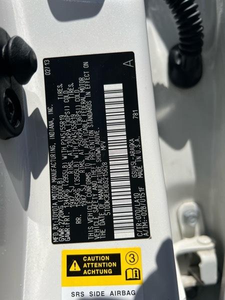 Toyota Highlander 4WD 4dr V6 Limited (Natl) 2013