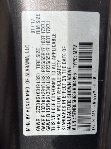 Honda Odyssey EX-L Auto 2017