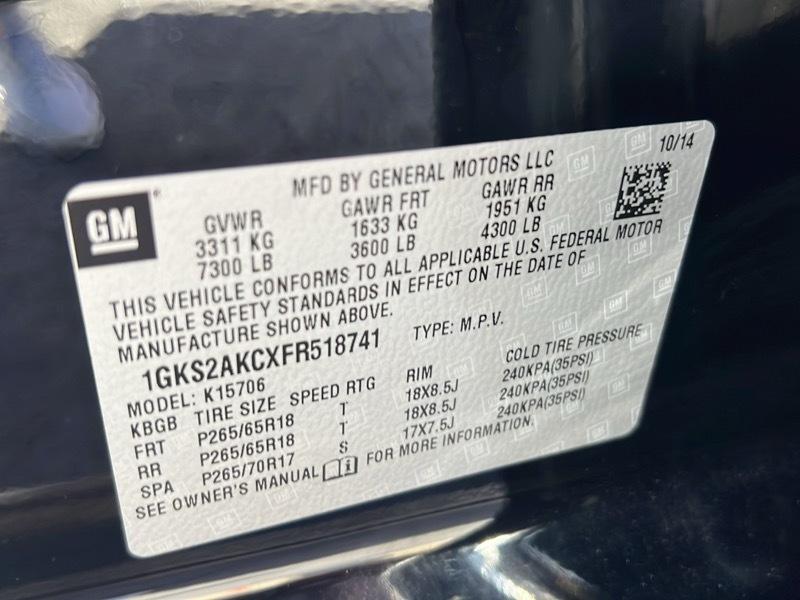 GMC Yukon 4WD 4dr SLE 2015