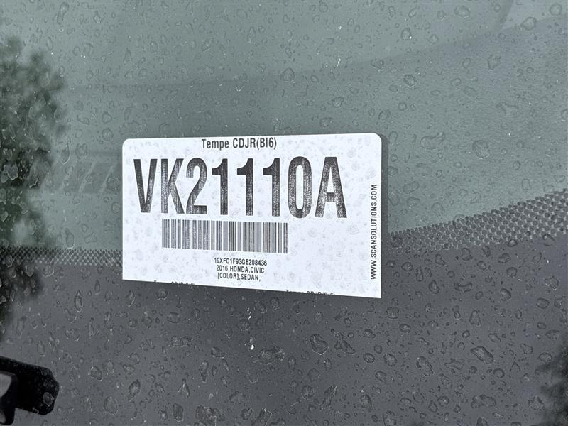 Honda Civic Touring Sedan CVT 2016