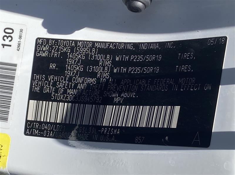 Toyota Sienna SE 8-Passenger 2018