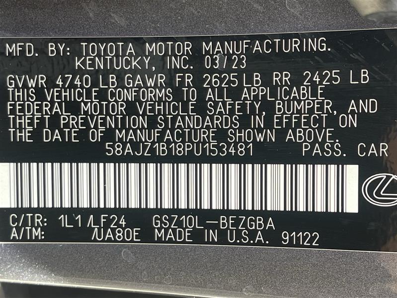 Lexus ES 350 F SPORT 2023