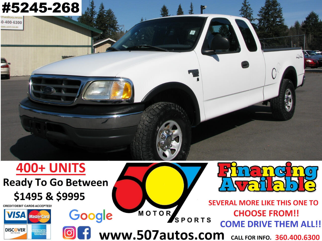 Used 2002 Ford F-150 4WD SuperCab 133" XLT for Sale in Roy WA 98580 507 2002 Ford F150 Xlt Triton V8 Towing Capacity