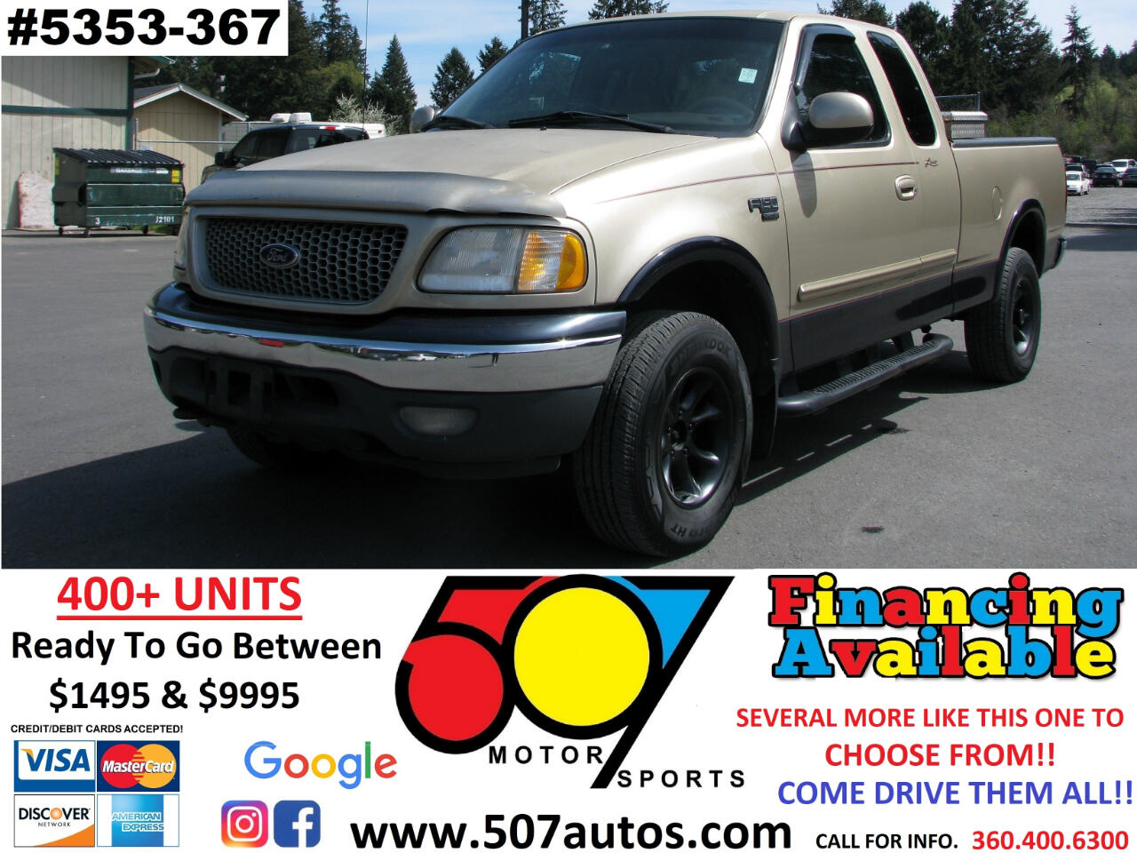 Used 1999 Ford F-150 Supercab 139" 4WD Lariat for Sale in Roy WA 98580 1999 Ford F150 4.6 Towing Capacity