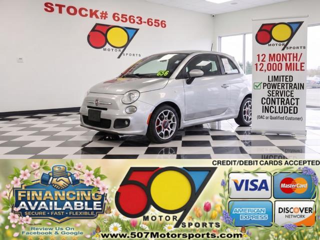 Silver 2013 FIAT 500 Sport Hatchback Front-Wheel Drive 6-Speed Automatic