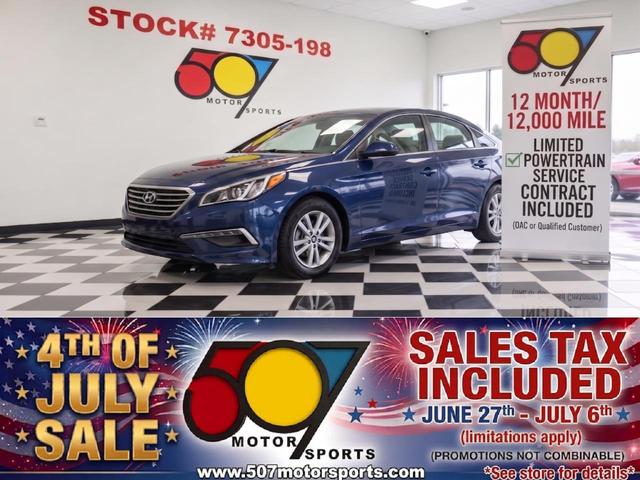 Blue 2015 Hyundai Sonata Sedan Front-Wheel Drive Automatic