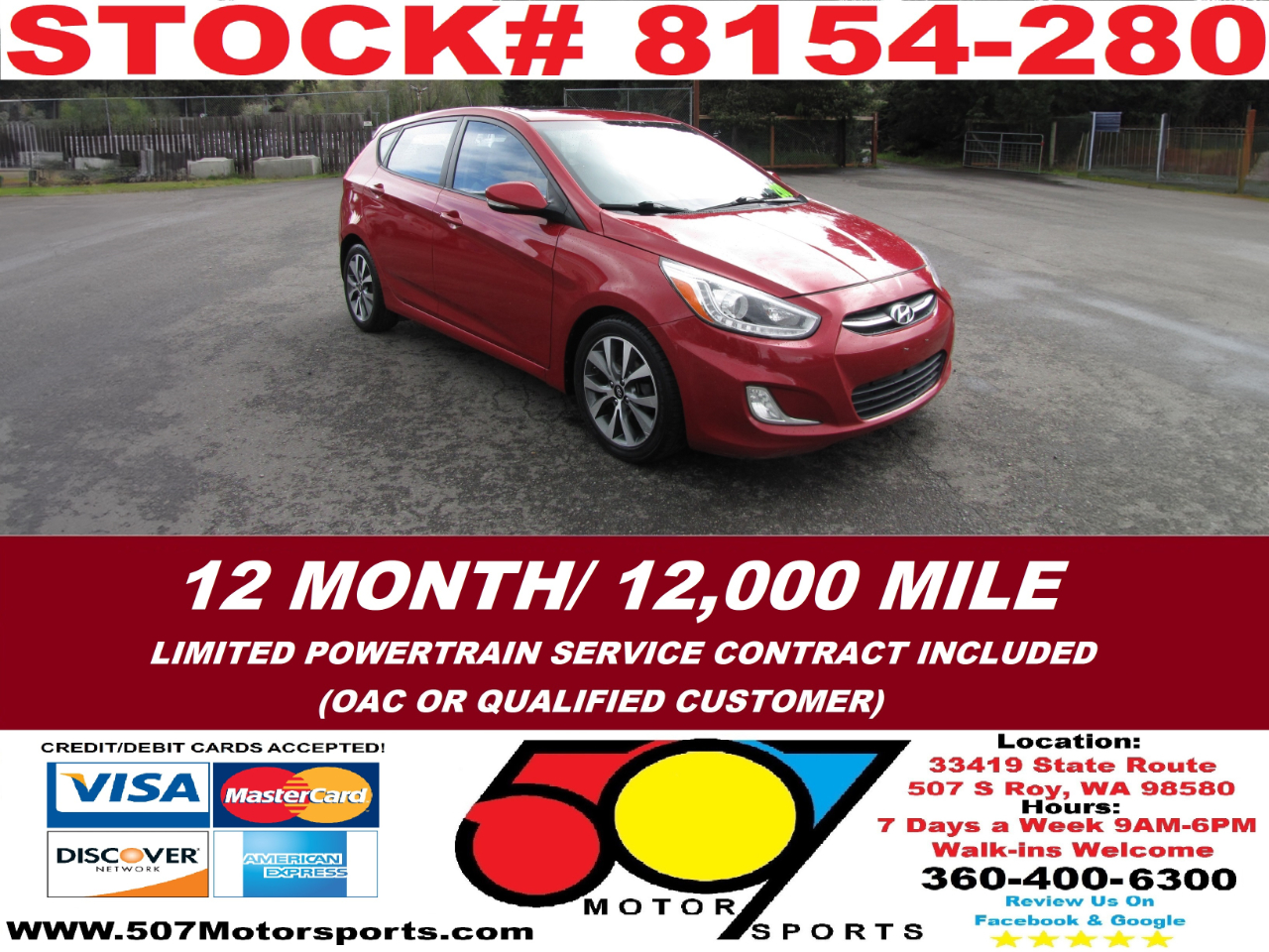 2015 Hyundai Accent Sport 5-Door 6A