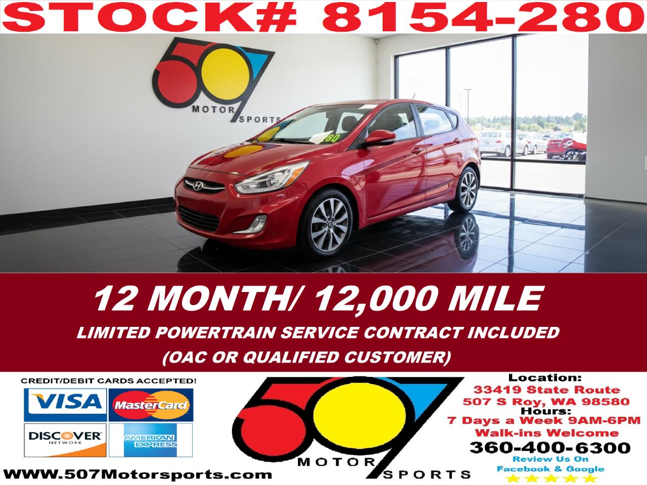 2015 Hyundai Accent Sport 5-Door 6A