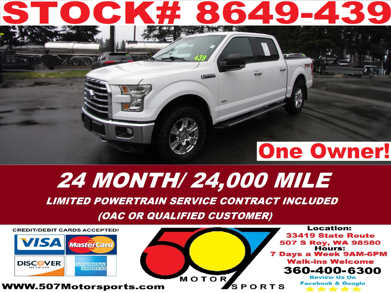 2016 Ford F-150 XLT SuperCrew 5.5-ft. Bed 4WD
