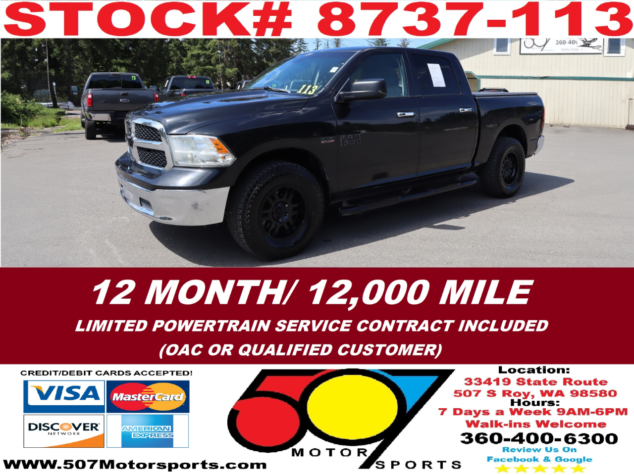 2016 RAM 1500 SLT Crew Cab SWB 4WD