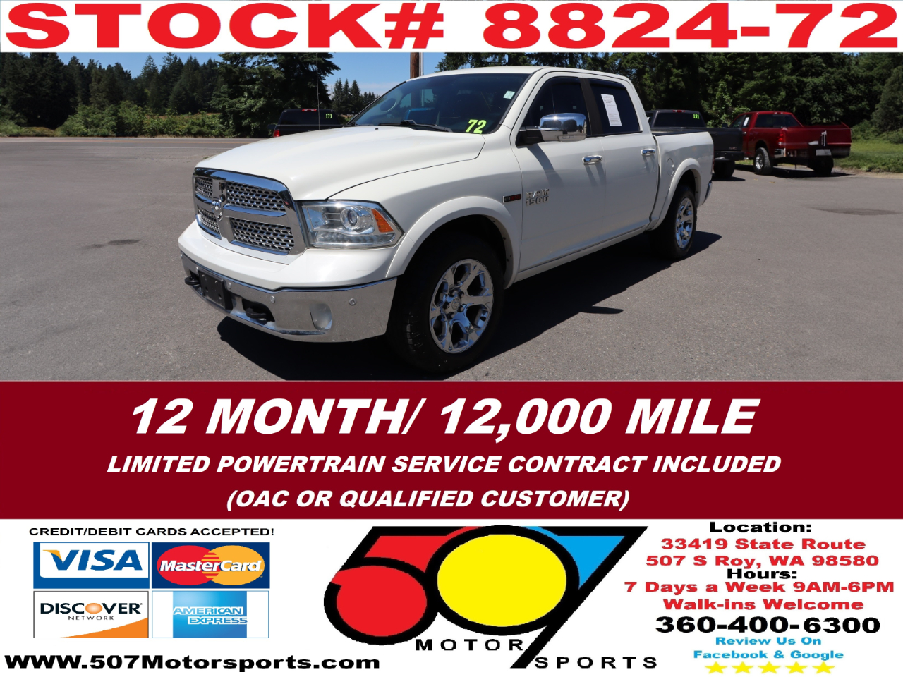 2016 RAM 1500 Laramie Crew Cab SWB 4WD
