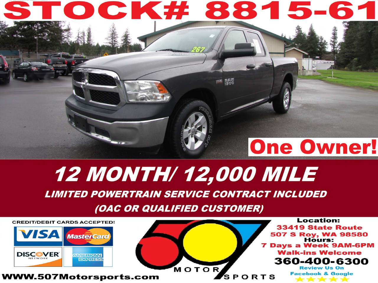 2017 RAM 1500 Tradesman Quad Cab 4WD