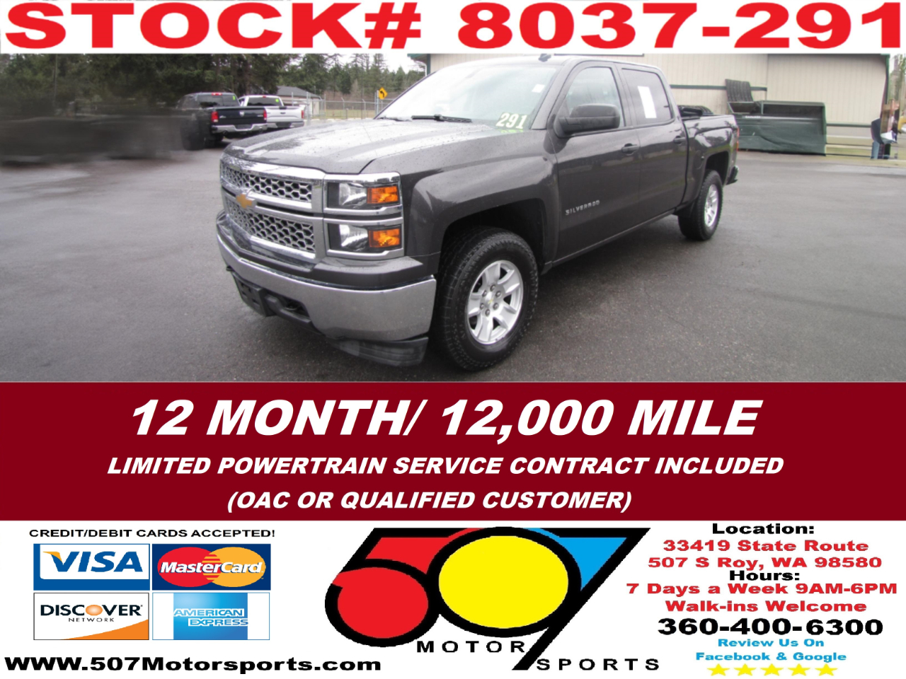 2014 Chevrolet Silverado 1500 2LT Crew Cab Long Box 4WD