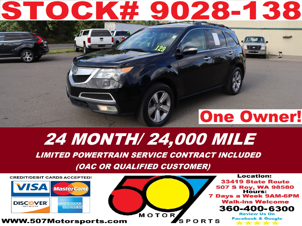 2013 Acura MDX 6-Spd AT
